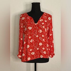 Lucky Brand- Long Sleeve floral flowy top Size XS‎